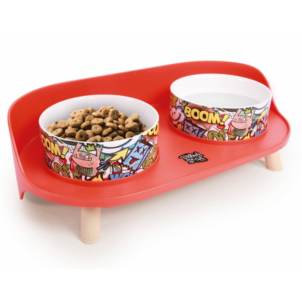 MPETS ALTITUDE Double Raised Pet Bowl