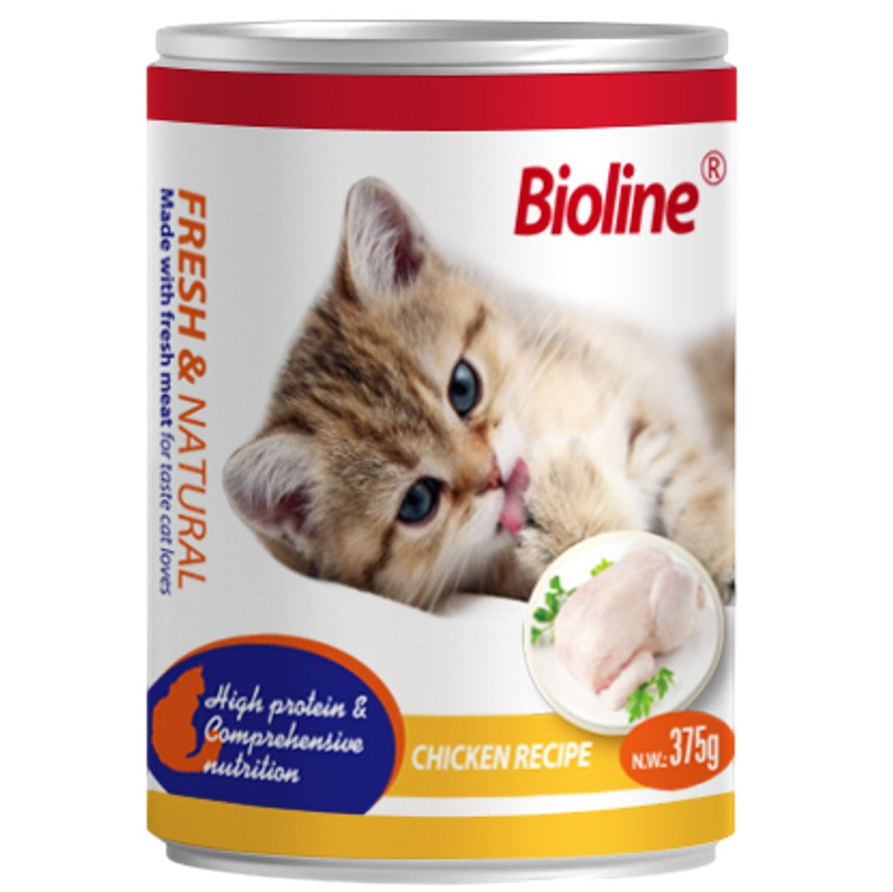 Bioline Canned Cat Food - Chicken 375g