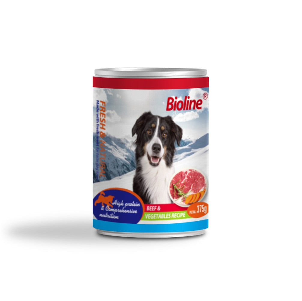 BIOLINE Canned Dog Food 375g