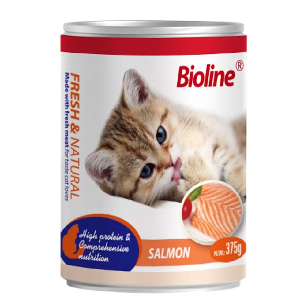 Bioline Canned Cat Food - Salmon 375g