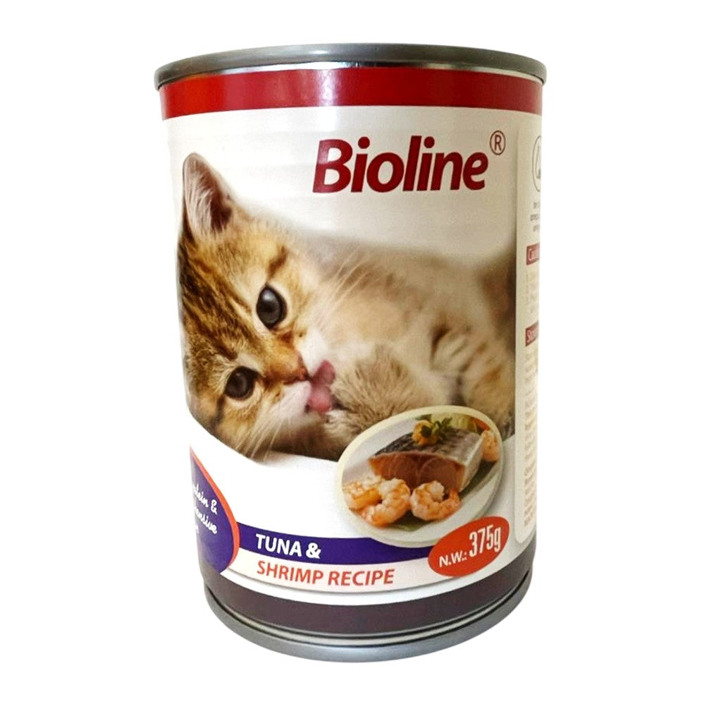 Bioline Canned Cat Food - Tuna & Shrimp 375g