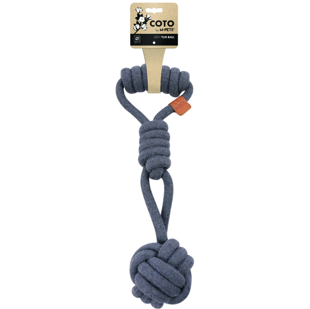 M–Pets COTO Dog Toy Tug Ball - Grey 36cm