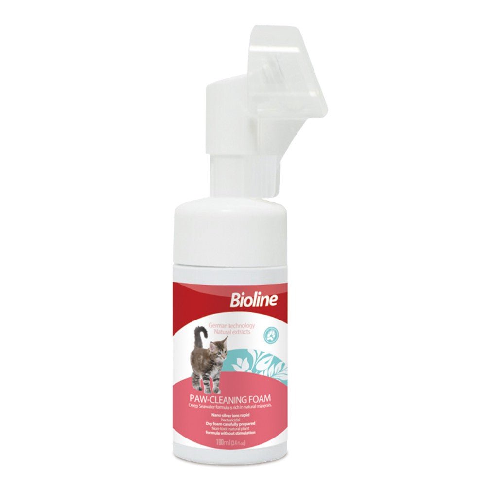 BIOLINE Paw Cleaning Foam for cats 100ml - Petzone Kenya