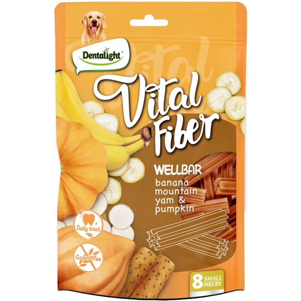 Gnawlers 3" Vital Fiber Wellbar (Banana, Mountain Yam & Pumpkin) 80Gr - Petzone Kenya
