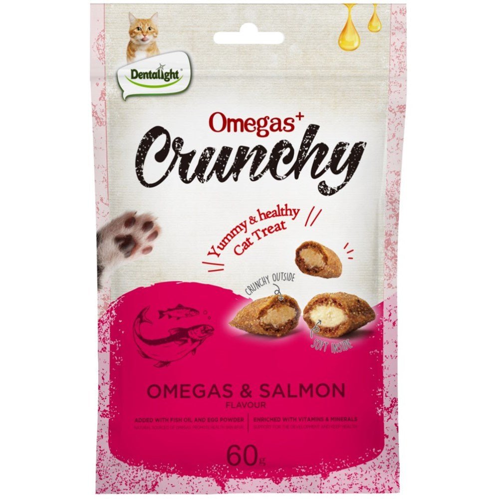 Gnawlers Omegas+ Crunchy Cat Treats Salmon Flavor 60Gr - Petzone Kenya