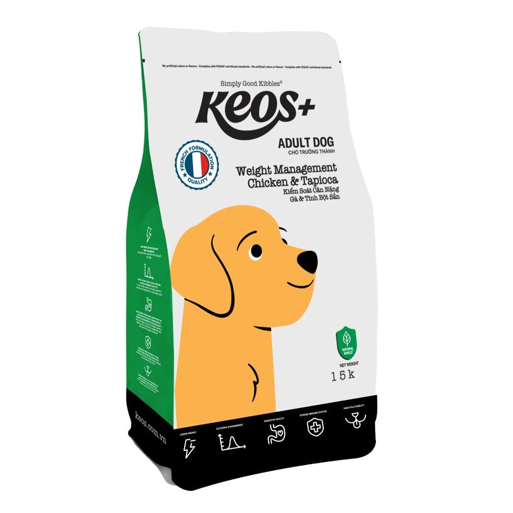 KEOS+ Adult Dog Weight Management - Chicken & Tapioca 1.5Kg - Petzone Kenya
