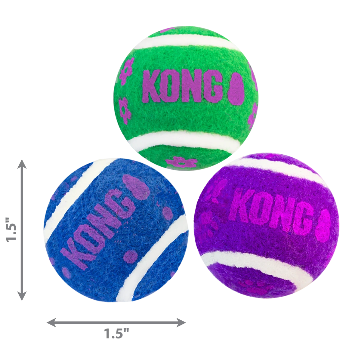 KONG Cat Active Tennis Balls w/Bells - Petzone Kenya