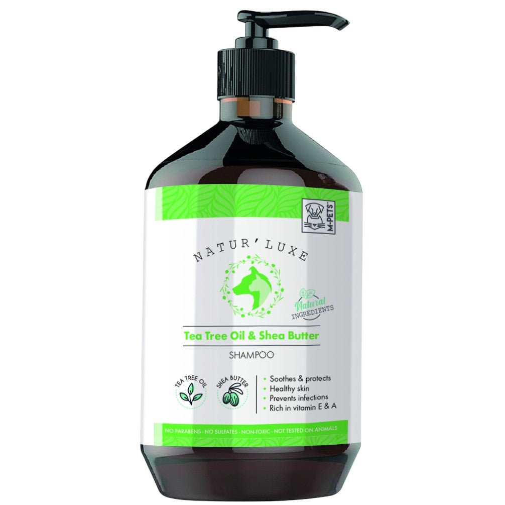 M–Pets NATUR’LUXE Tea Tree Oil & Shea Butter Shampoo – 500ml - Petzone Kenya