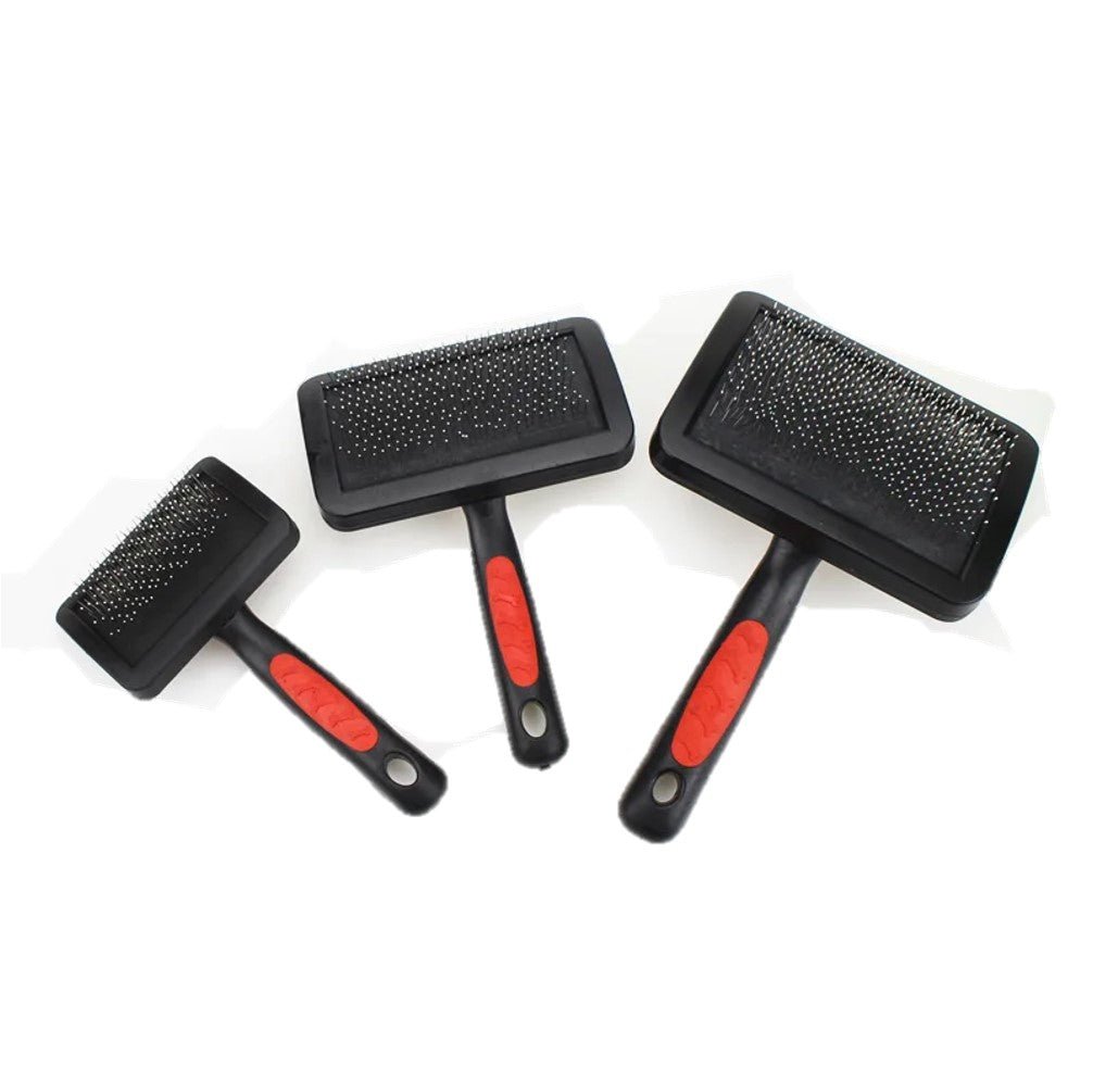 Slicker Brush Black Red Handle - Petzone Kenya