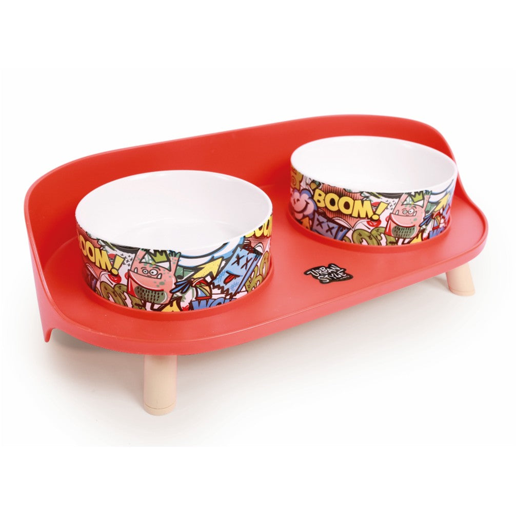 MPETS ALTITUDE Double Raised Pet Bowl