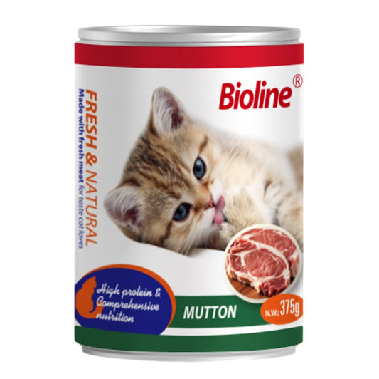 Bioline Canned Cat Food - Mutton 375g