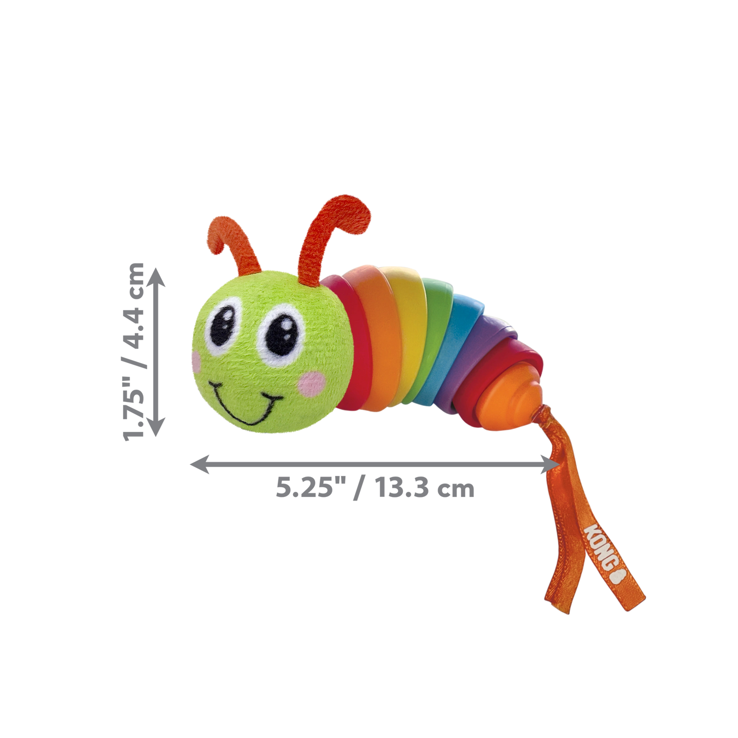 KONG Bat-A-Bout Clackz Caterpillar