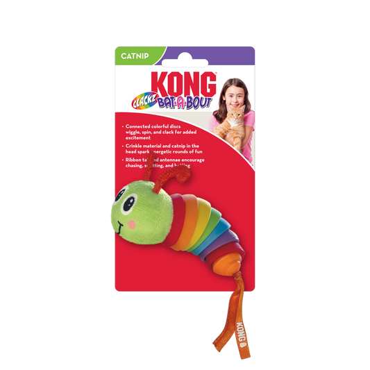 KONG Bat-A-Bout Clackz Caterpillar