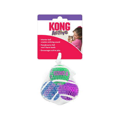 KONG Cat Active Tennis Balls w/Bells