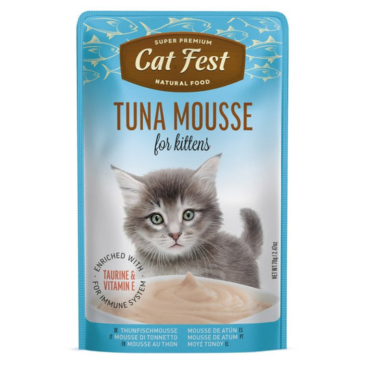 CAT FEST Cat Pouches Tuna Mousse for Kittens - 70Gr