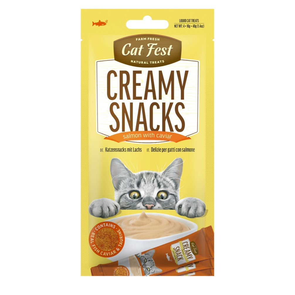 CAT FEST Creamy Snacks with Caviar (4x10g)