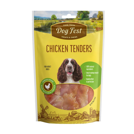 DOG FEST Chicken Tenders for Adult Dogs - 90Gr