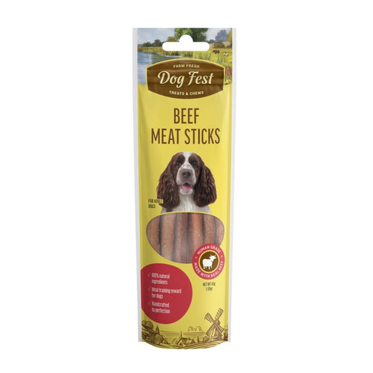 DOG FEST Beef Meat Sticks for Adult Dogs - 45Gr