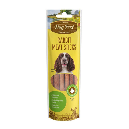 DOG FEST Rabbit Meat Sticks for Adult Dogs - 45Gr