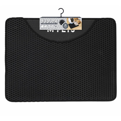 MPETS DUPLEX Cat Litter Mat - Horizontal Black