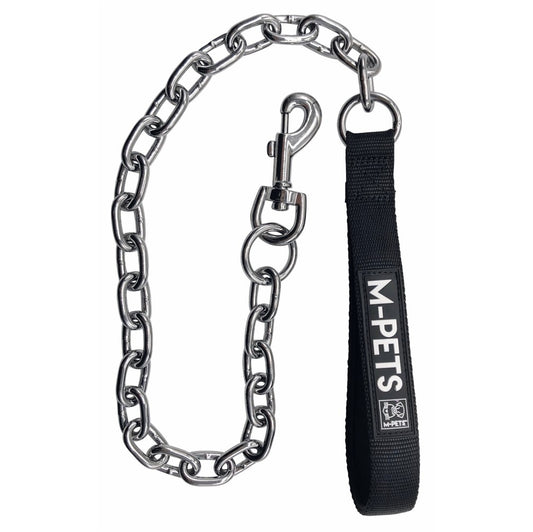MPETS GIANT Chain Dog Traffic Leash with Padded Handle