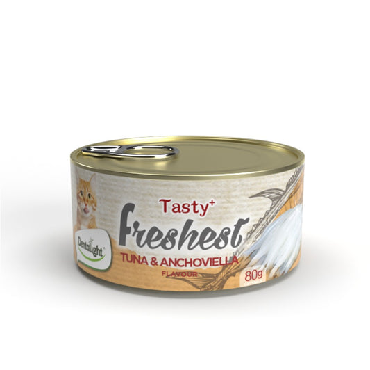 Dentalight Tasty+ Freshest Cat Treats – Tuna & Anchoviella Flavour 80Gr