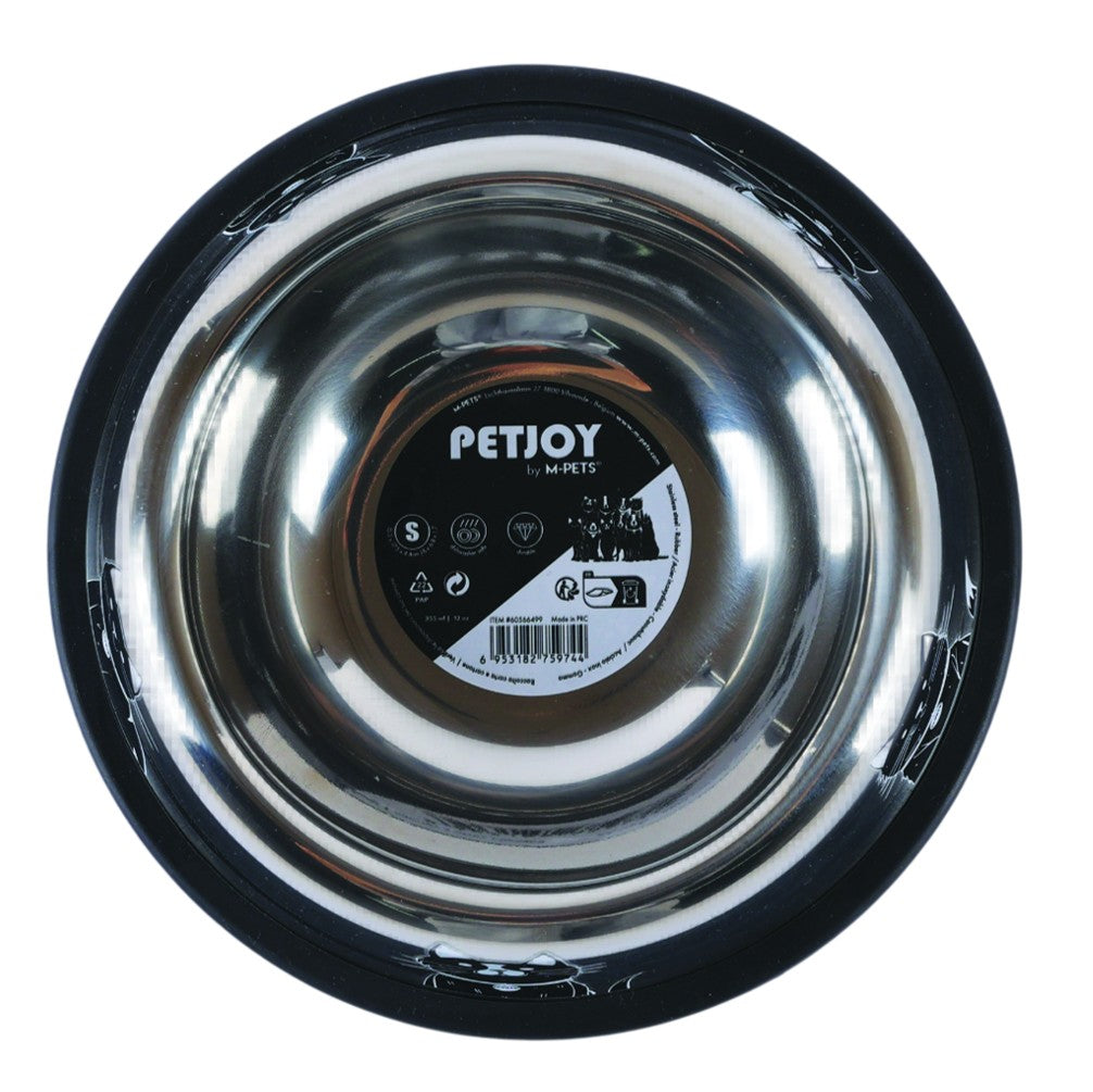 M-Pets PETJOY CatFamily Stainless Bowl with Rubber Edge