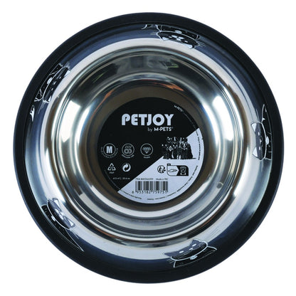 M-Pets PETJOY CatFamily Stainless Bowl with Rubber Edge