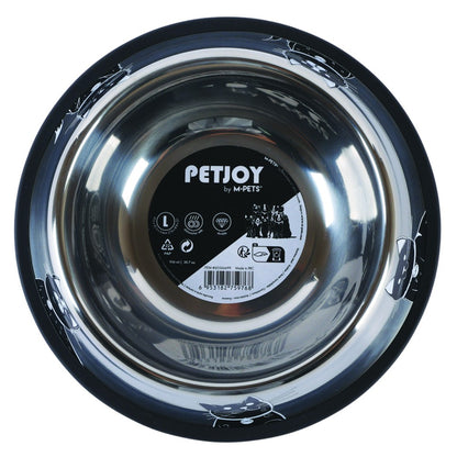 M-Pets PETJOY CatFamily Stainless Bowl with Rubber Edge