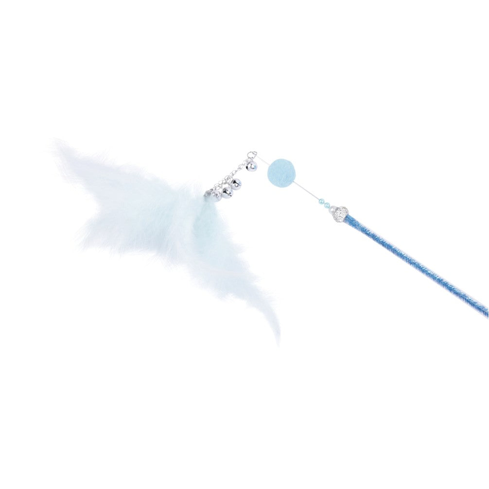 M–Pets MoonCAT cat wand Stellar Plume - Blue, Pink, Silver & White