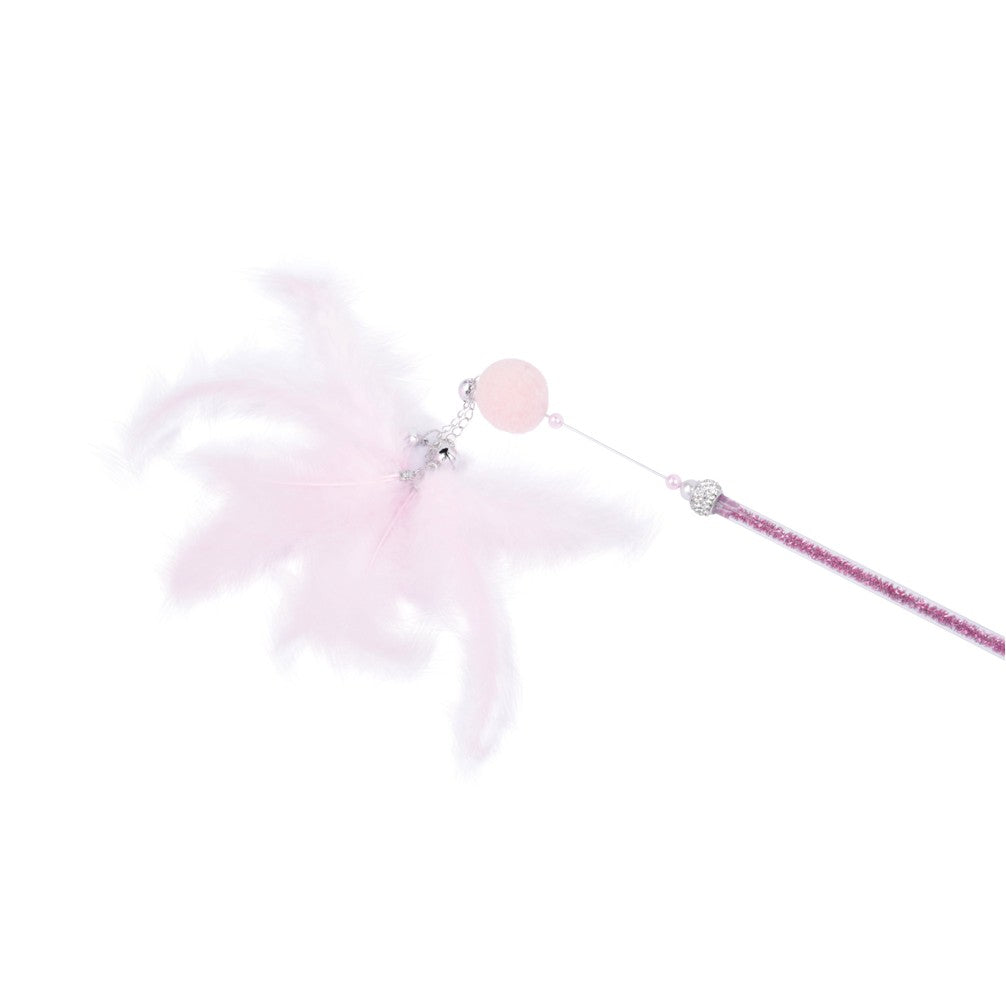 M–Pets MoonCAT cat wand Stellar Plume - Blue, Pink, Silver & White