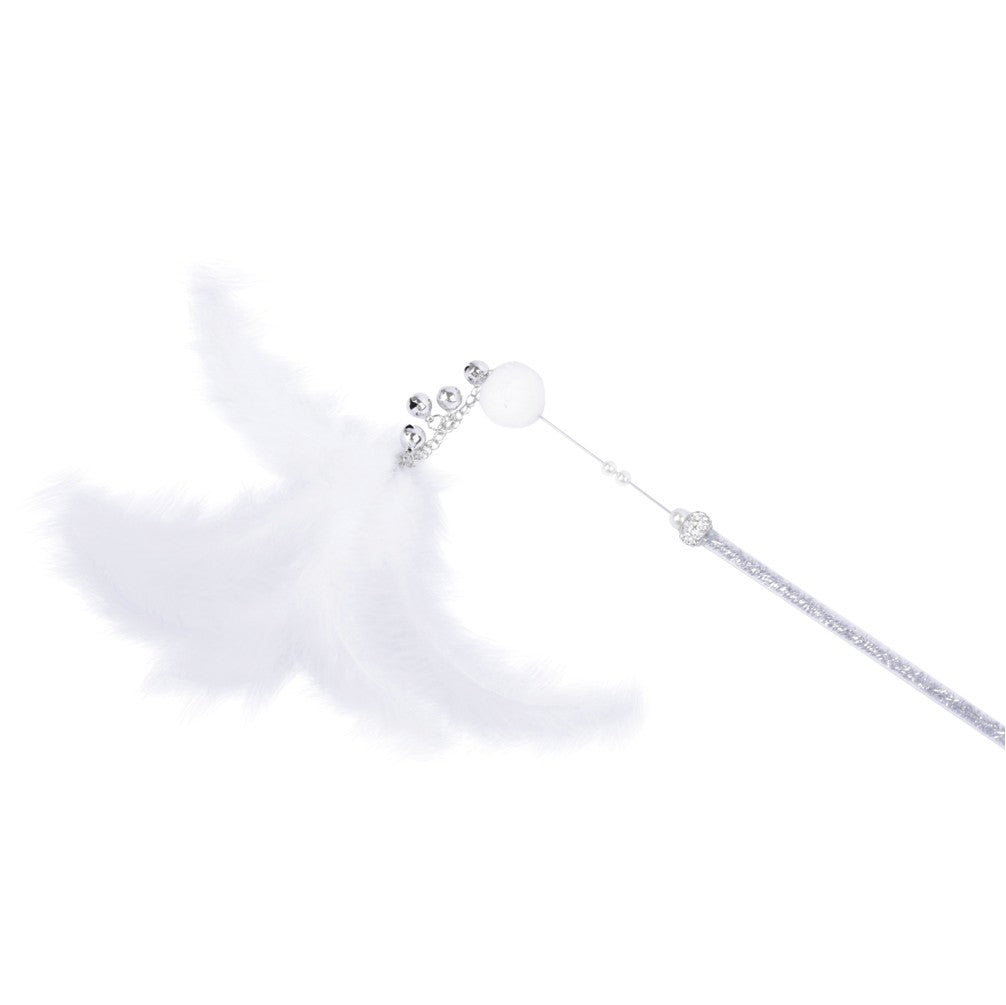 M–Pets MoonCAT cat wand Stellar Plume - Blue, Pink, Silver & White