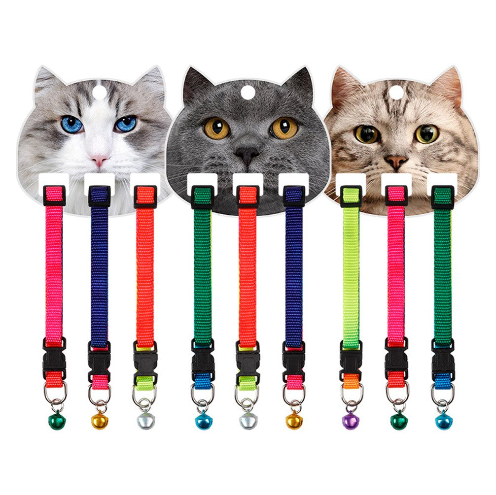 Cat Collar Plain With Bell 1*20-33cm