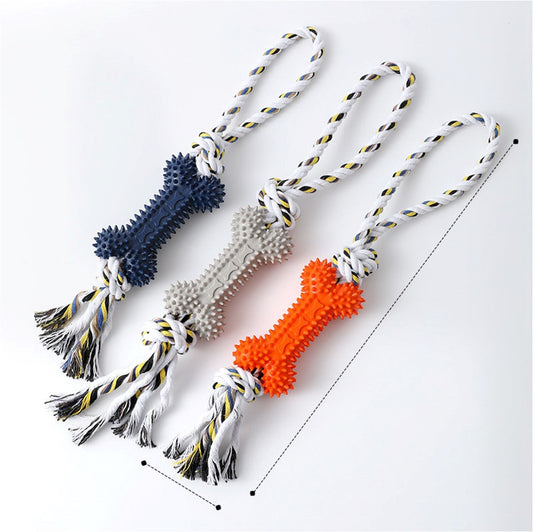 Rope And Tpr Dog Toy 255g, 52cm,