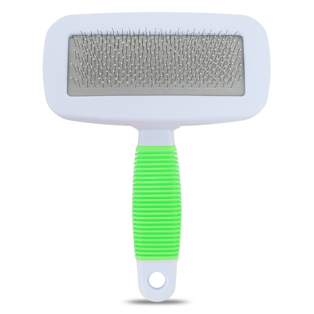 Slicker Brush White-Pink/Green