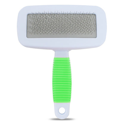 Slicker Brush White-Pink/Green