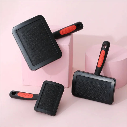 Slicker Brush Black Red Handle (S)