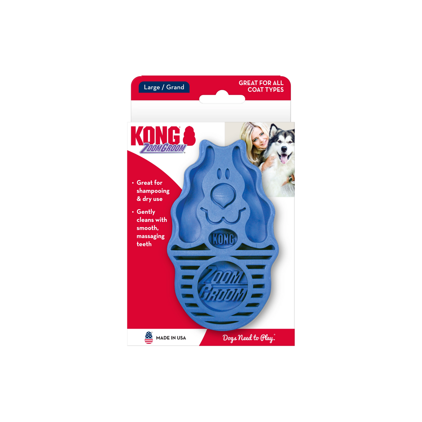 KONG ZoomGroom Boysenberry