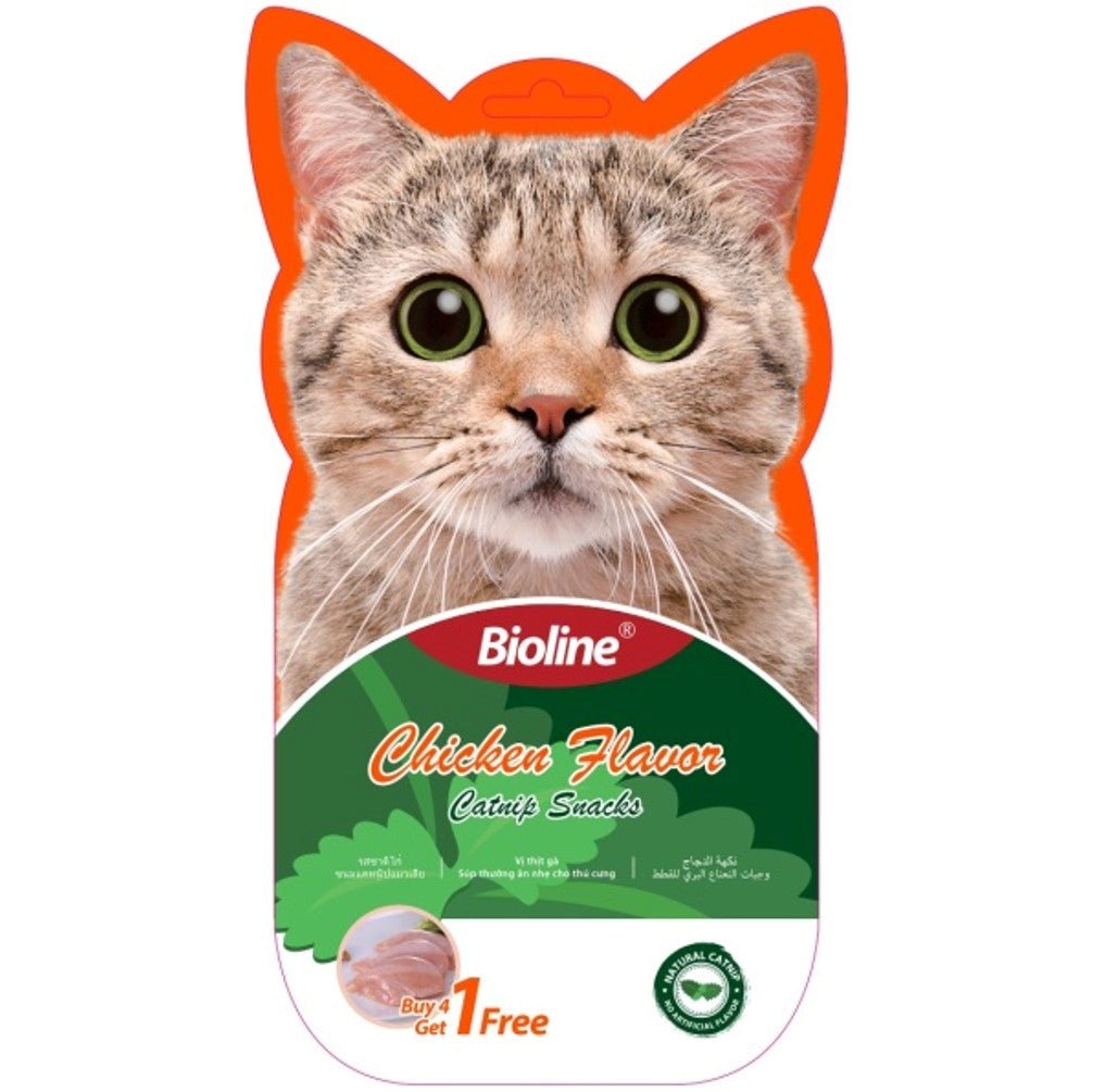 BIOLINE Catnip Snacks - 15Gr x 5pcs - Petzone Kenya