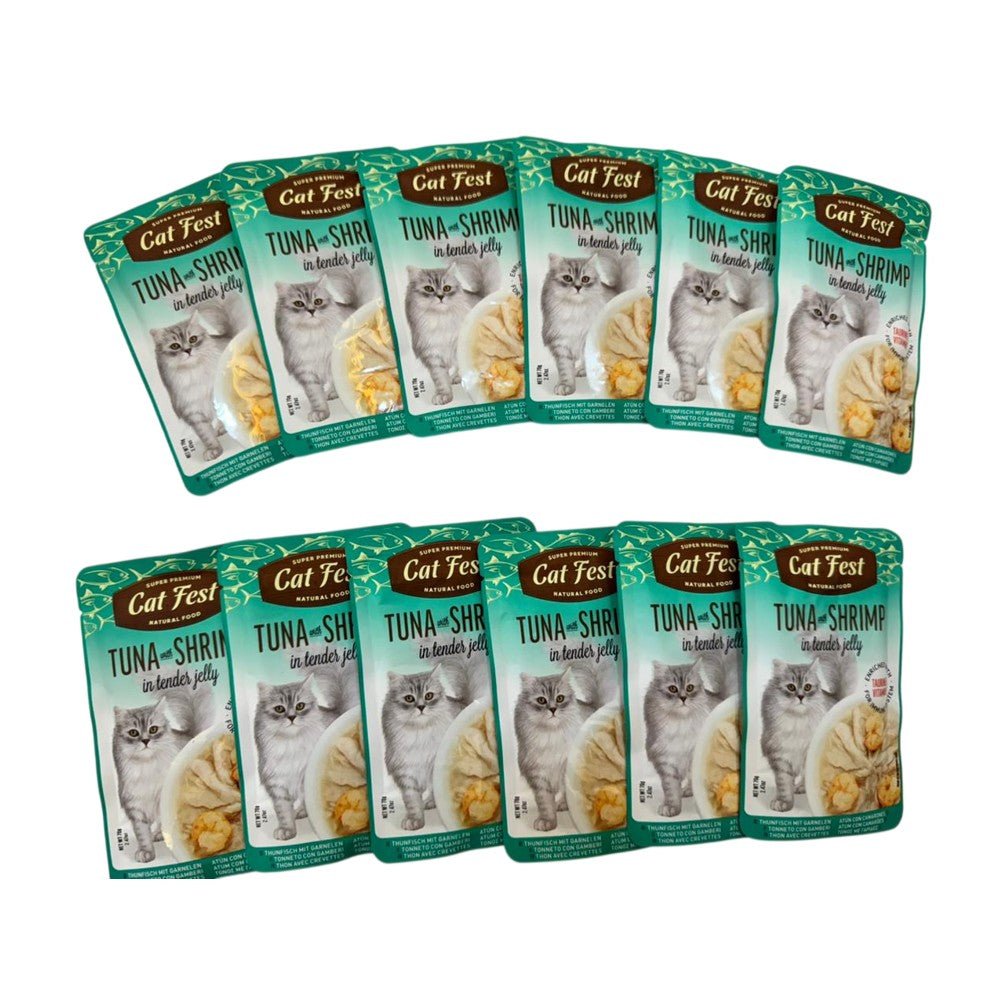 CAT FEST Adult Cat Food Pouches in Tender Jelly 70Gr - 12 Pack - Petzone Kenya