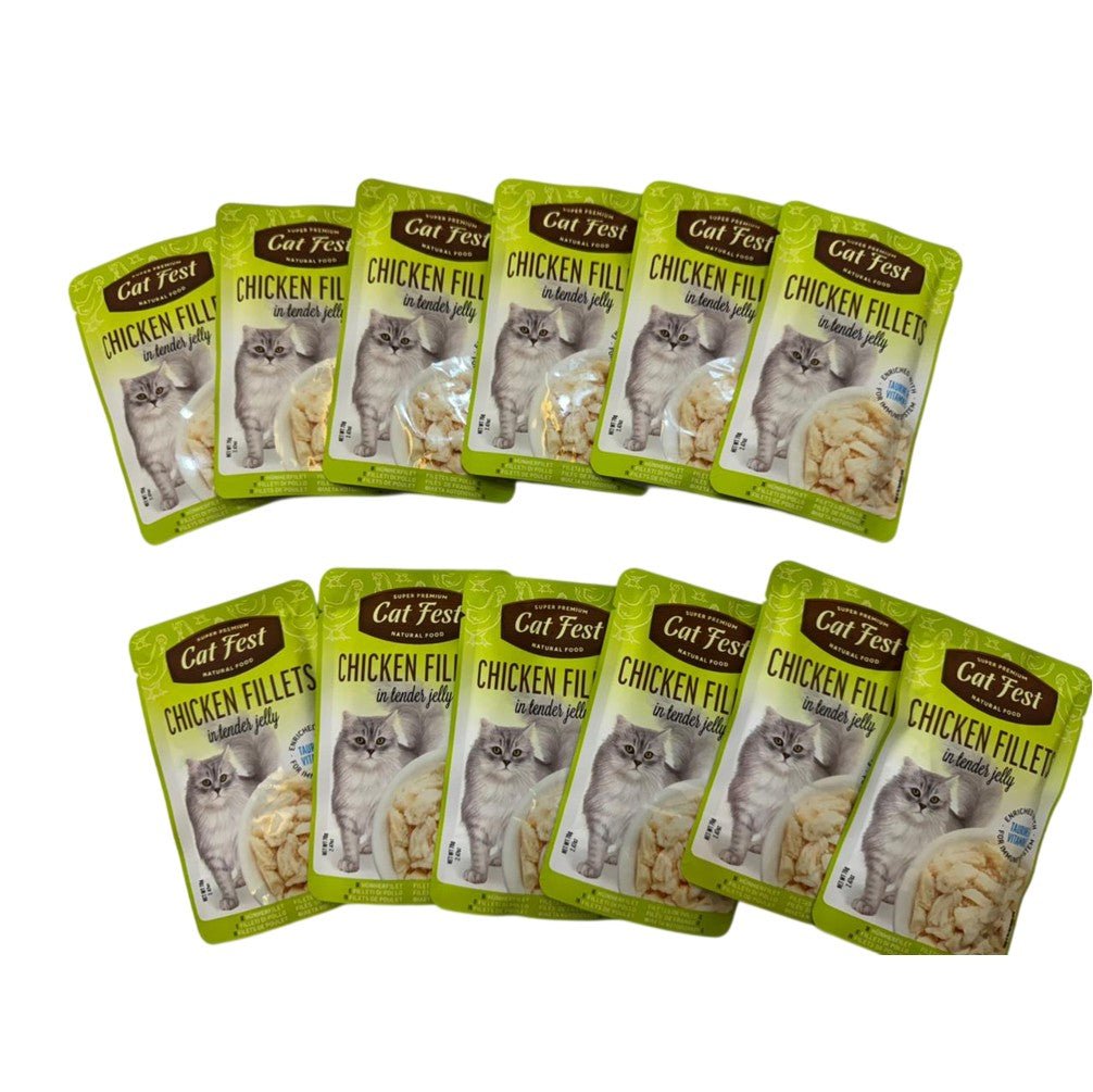 CAT FEST Adult Cat Food Pouches in Tender Jelly 70Gr - 12 Pack - Petzone Kenya