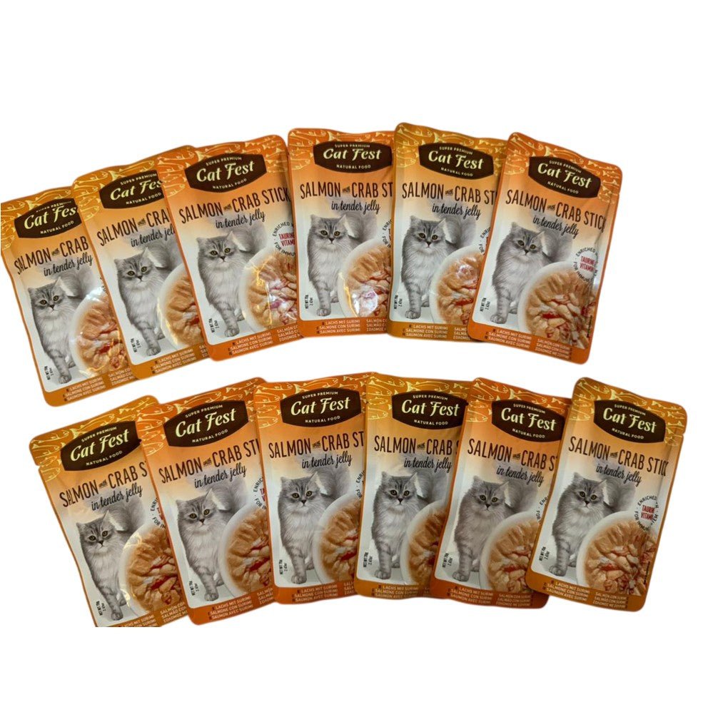 CAT FEST Adult Cat Food Pouches in Tender Jelly 70Gr - 12 Pack - Petzone Kenya