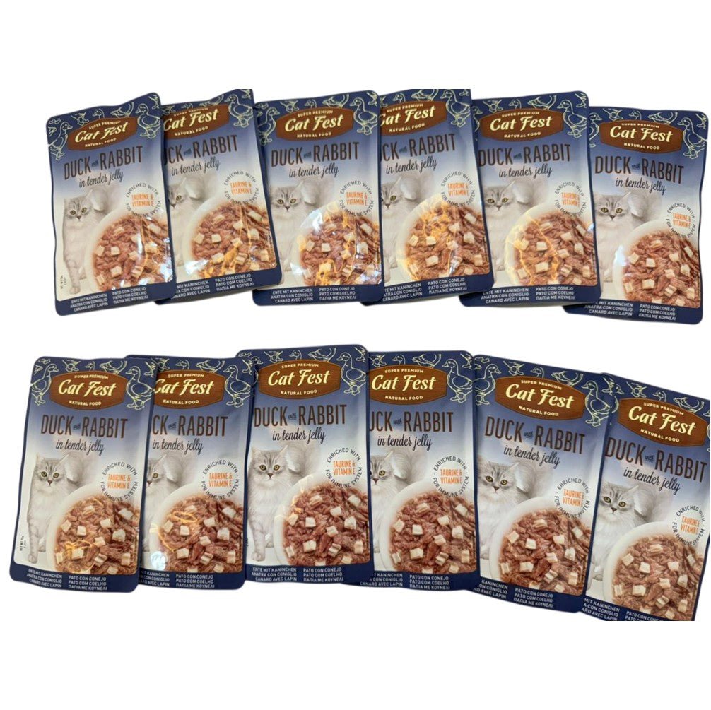 CAT FEST Adult Cat Food Pouches in Tender Jelly 70Gr - 12 Pack - Petzone Kenya