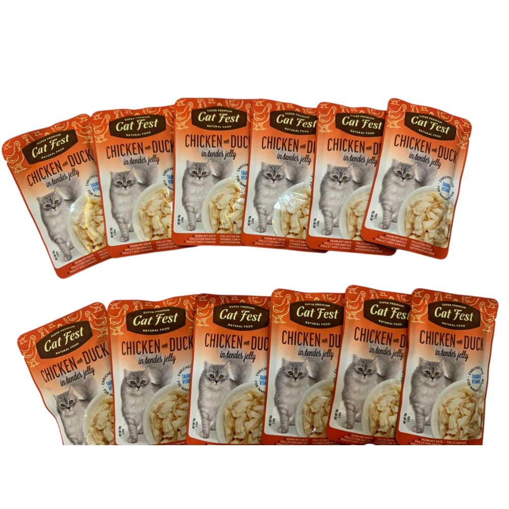 CAT FEST Adult Cat Food Pouches in Tender Jelly 70Gr - 12 Pack - Petzone Kenya