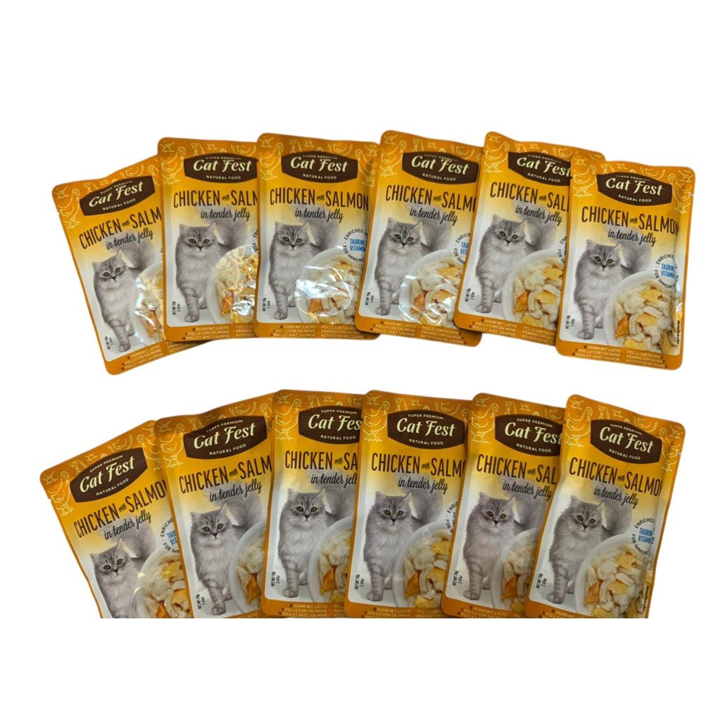 CAT FEST Adult Cat Food Pouches in Tender Jelly 70Gr - 12 Pack - Petzone Kenya