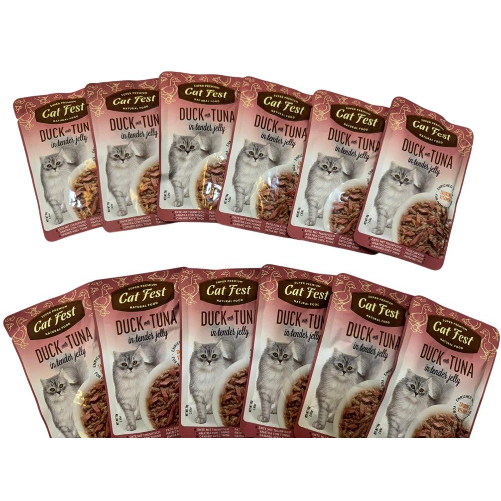 CAT FEST Adult Cat Food Pouches in Tender Jelly 70Gr - 12 Pack - Petzone Kenya