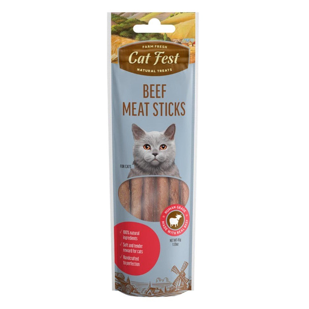 CAT FEST Beef Meat Sticks - 45Gr - Petzone Kenya