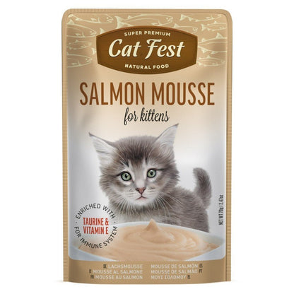 CAT FEST Cat Pouches Salmon Mousse for Kittens - 70Gr - Petzone Kenya