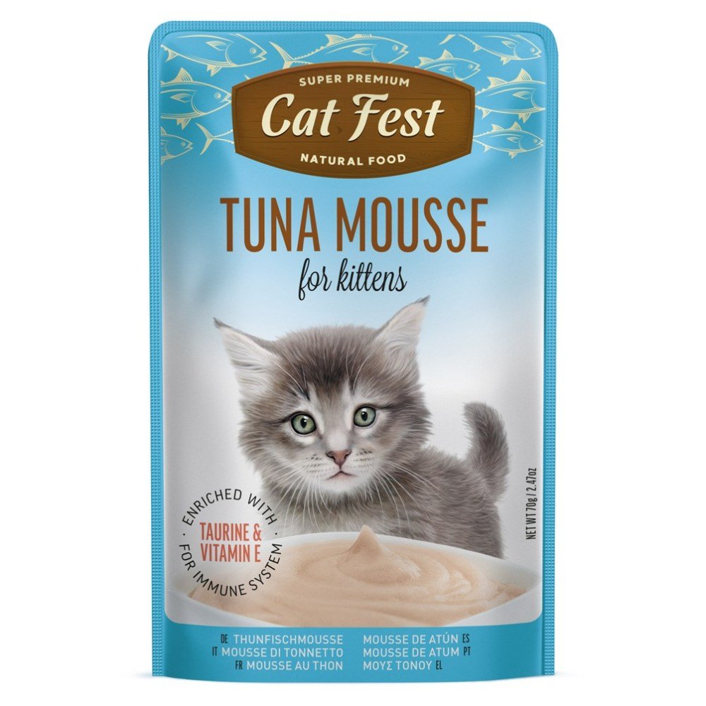 CAT FEST Cat Pouches Tuna Mousse for Kittens - 70Gr - Petzone Kenya