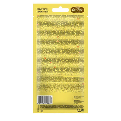 CAT FEST Creamy Snacks - Salmon with Caviar (4x10g) - Petzone Kenya